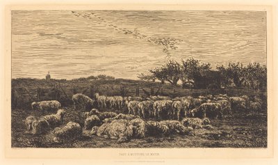 Velký ovčín od Charles Francois Daubigny