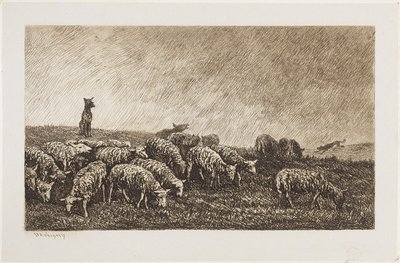 Psí hlídky od Charles Francois Daubigny