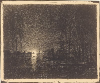 Měsíční krajina od Charles Francois Daubigny