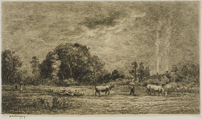 Východ měsíce od Charles Francois Daubigny