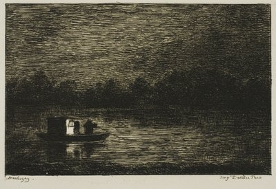 Noční plavba (rybářská síť) od Charles Francois Daubigny