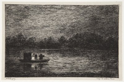 Noční cesta od Charles Francois Daubigny