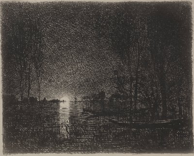 Noční díl, původní otisk 1862, vytištěno 1921. od Charles Francois Daubigny