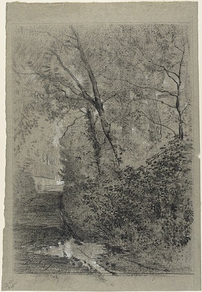 Cesta v lese od Charles Francois Daubigny