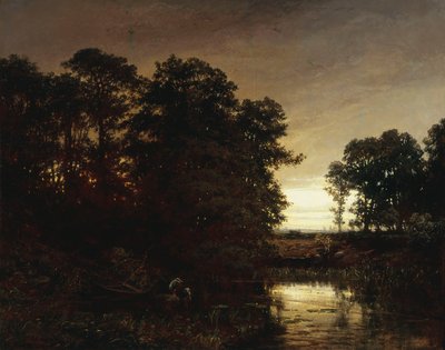 Krajina s rybníkem od Charles Francois Daubigny
