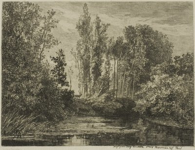 Jeleni u vody od Charles Francois Daubigny