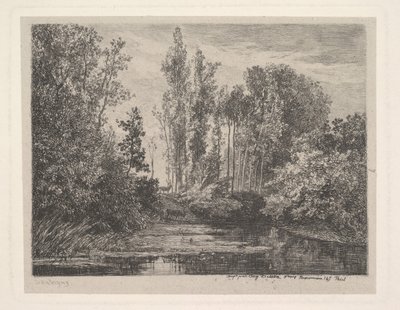 Jeleni na Waters Edge, 1850. od Charles Francois Daubigny