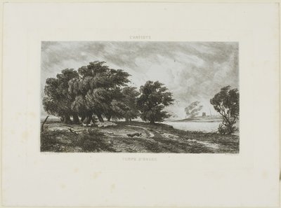 Bouřlivé počasí od Charles Francois Daubigny