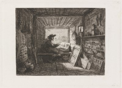 Studio na lodi (Le Bateau-atelier) od Charles Francois Daubigny