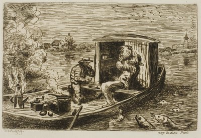 Polykání (jídlo na lodi) od Charles Francois Daubigny