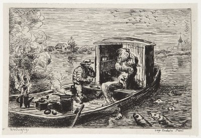 Polykání jídla od Charles Francois Daubigny