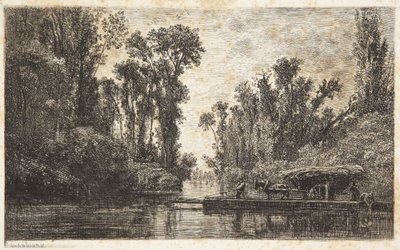 Přívoz v Bezons od Charles Francois Daubigny