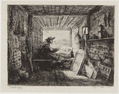 Ateliérový člun od Charles Francois Daubigny
