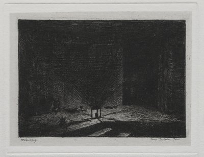 Výlet lodí: Interiér hostince Koridor hostince, 1861. od Charles Francois Daubigny