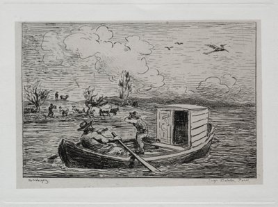 Výlet lodí: Le Mot de Cambronne The Slanging Match, 1861. od Charles Francois Daubigny