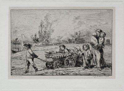 Výlet lodí: Stěhování do Le Botin Nábytek lodí nebo Stěhování do člunu, 1861. od Charles Francois Daubigny