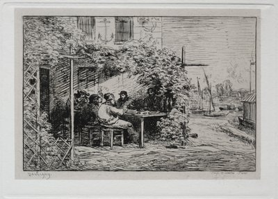 Výlet lodí: Oběd před naloděním v Asnières od Charles Francois Daubigny