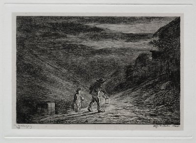 Výlet lodí: Hledání hostince, 1861. od Charles Francois Daubigny