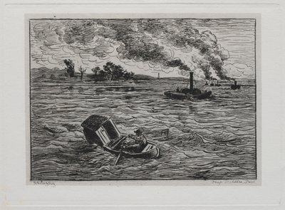 Výlet lodí: Parníky aneb Pozor na parníky od Charles Francois Daubigny