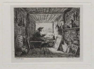 Výlet lodí: Studio na lodi, 1861. od Charles Francois Daubigny