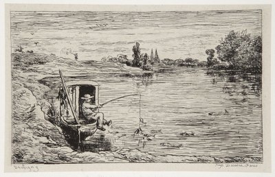 Plavčík na rybách od Charles Francois Daubigny