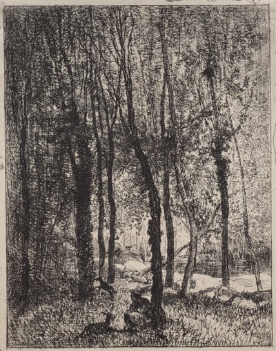 Pastýřka koz od Charles Francois Daubigny