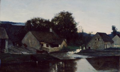 Hamlet z Optevozu, kolem roku 1852 od Charles Francois Daubigny