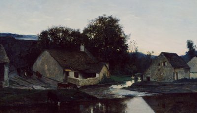Hamlet z Optevozu, ca. 1852. od Charles Francois Daubigny