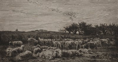The Large Sheep-Fold, 1860. od Charles Francois Daubigny