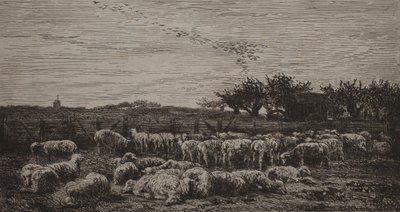 Velký ovčín od Charles Francois Daubigny