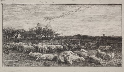 Velký ovčín od Charles Francois Daubigny