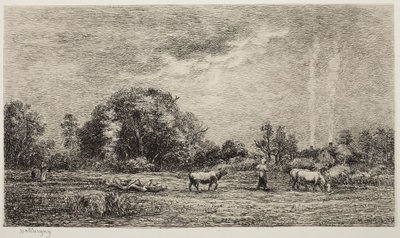 Vycházející měsíc od Charles Francois Daubigny