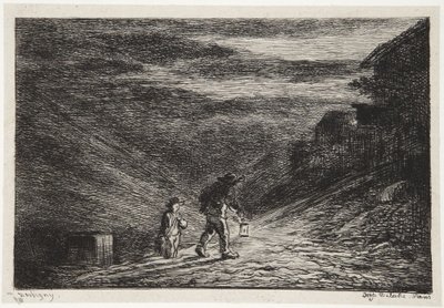 Hledání hostince od Charles Francois Daubigny