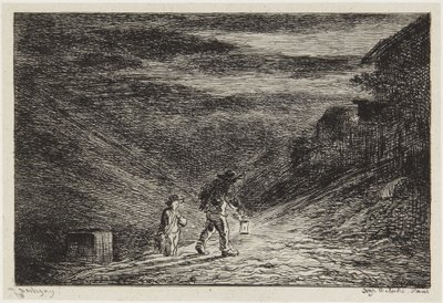 Hledání hostince od Charles Francois Daubigny