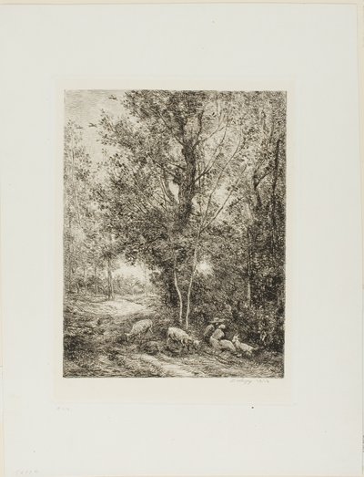 Pastýř a pastýřka od Charles Francois Daubigny