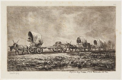 „Vozy“ (Delteil 76) od Charles Francois Daubigny