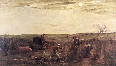 Sklizeň vína v Burgundsku, 1863 od Charles Francois Daubigny