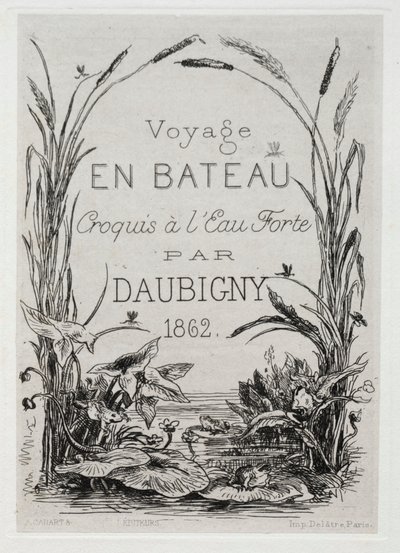 Titulní frontispis alba: Výlet lodí od Charles Francois Daubigny