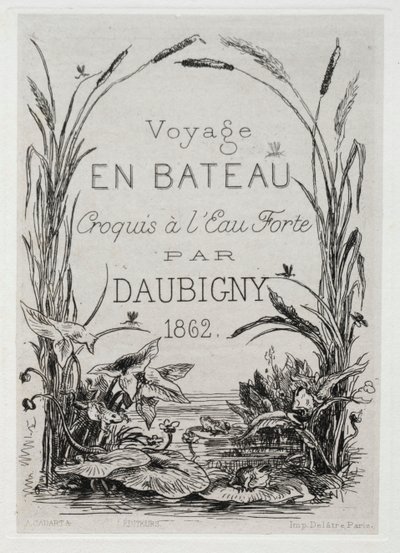 Název Frontispiece pro album: The Boat Trip, 1861. od Charles Francois Daubigny