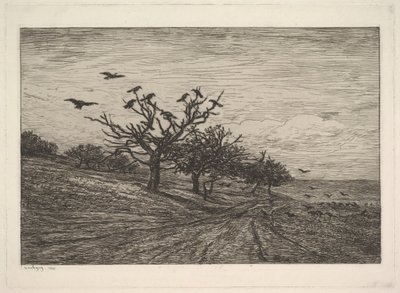 Strom plný vran, 1867. od Charles Francois Daubigny