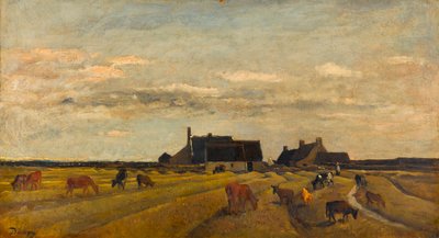 ""Pohled na farmu v Kerity v Bretani"" (Farma v Kerity, Bretaň) Obraz Charles-Francois (Charles Francois) Daubigny (1817-1878) Rozměr 64x101 cm Olej na plátně Gemeentemuseum Den Haag od Charles Francois Daubigny