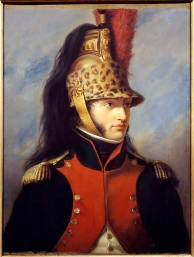 Portrét Ludvíka Bonaparta (1778-1846) v uniformě plukovníka 5. pluku draků Obraz Charles Francois Jalabert (1819-1901) 1852 Malmaison musee du chateau - Portrét Ludvíka Bonaparta (1778-1846) v uniformě plukovníka 5. re od Charles François Jalabert