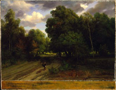 Rozcestí Orlí hnízdo, Fontainebleauský les od Charles Francois Daubigny