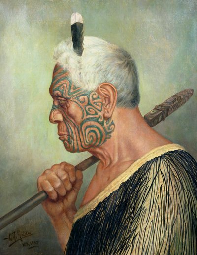 Maorský válečník od Charles Frederick Goldie
