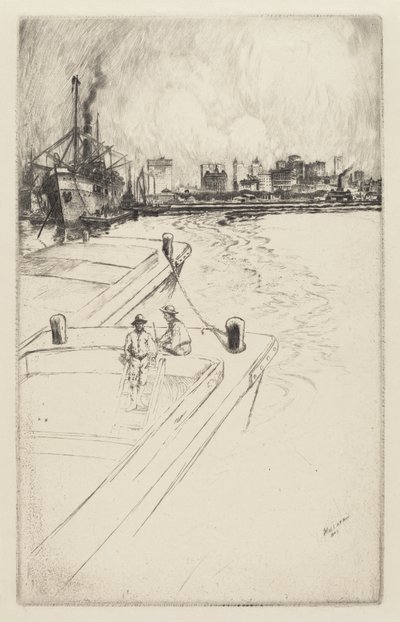 New York z přístavu od Charles Frederick William Mielatz