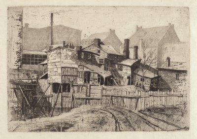Bez názvu (Dřevěný dům ve městě) od Charles Frederick William Mielatz