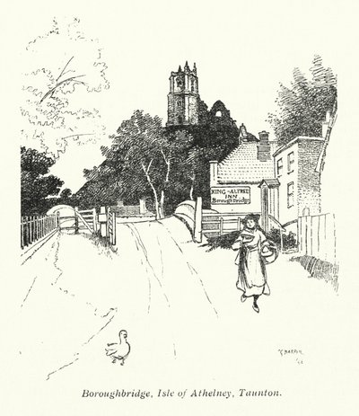 Boroughbridge, Isle of Athelney, Taunton (litografie) od Charles George Harper