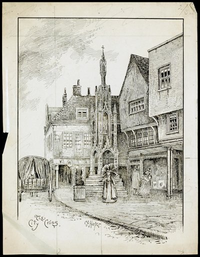 Butter Cross, High Street, Winchester, Hampshire od Charles George Harper