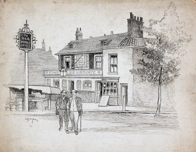 Veřejný dům Old Windmill, 214-214 Chiswick High Road, Turnham Green, Londýn, 1892-1933. od Charles George Harper