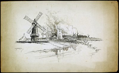 Wellington Windmill, Barking, Londýn, 1892-1933 od Charles George Harper